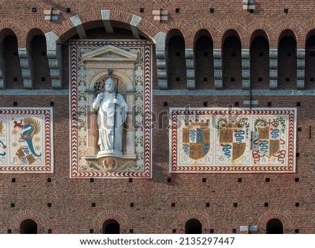 Similar – Image, Stock Photo Detail of the Milan cathedral