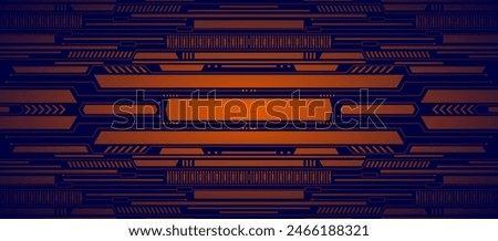 Orange stripe abstract circuit futuristic banner background design technology theme concept vector illustration	