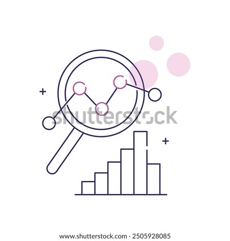 Data Driven, Insight-Driven Vector Icon Design with Editable Stroke, data strategy, analytics, information processing, decision insights,