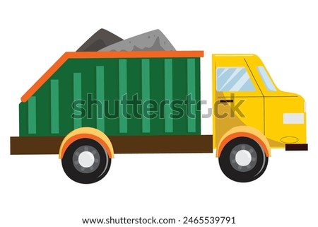 Similar – Image, Stock Photo moving yellow dumpster in front of a red brick wall