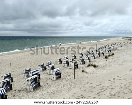 Similar – Foto Bild Strandlandschaft auf der Insel Sylt mit schönen Wolken