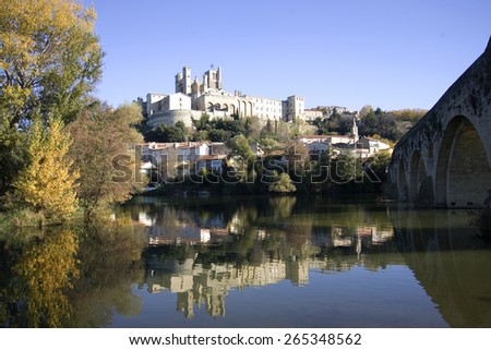 the River Orbe at Beziers,Languedoc, southern France.taken 11/11/2008