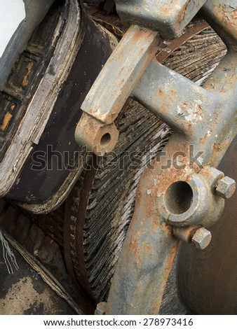 close up of old derelict industrial electrical machinery,National Tramway Museum,Crich,Derbyshire,UK. taken 11/05/2015