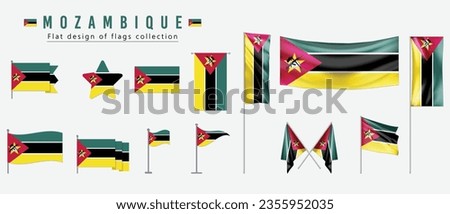 Mozambique flag, flat design of flags collection