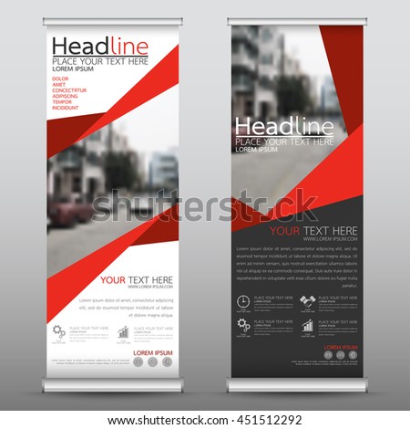 Vector Images Illustrations And Cliparts Red Roll Up Business Banner Design Vertical Template Vector Advertising Presentation Abstract Geometric Background Modern Publication Display And Flag Banner Layout In Rectangle Size Hqvectors Com