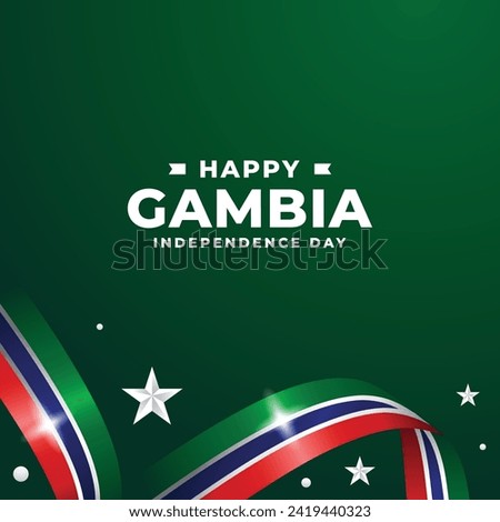 Gambia independence day design illustration collection