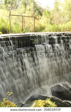 Waterfall at Rouken Glen Park - East Renfrewshire - Scotland