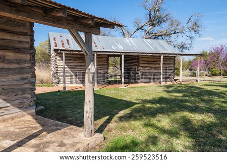 two pioneer farm buildings