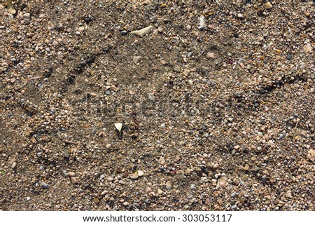 footprints in crushed granite