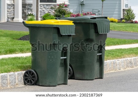 Similar – Image, Stock Photo Garbage cans in front of apartment building