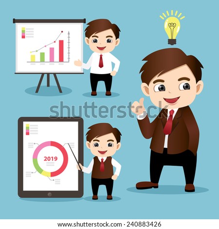 Businness man giving a presentation