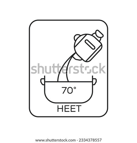 Brewing Leaf Tea. Place Tea Leaf in Teapot, Add Boiling Water, Wait for few Minutes. Cooking Direction for Hot Herbal Drink. Flat Line Vector Illustration and Icons