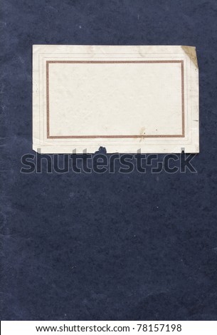 cover of an old note book