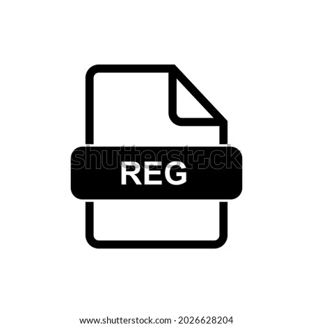 REG file format icon vector sign symbol