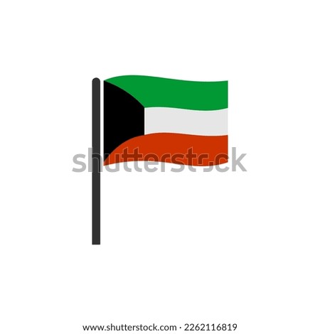 Kuwait flag icon set, Kuwait independence day icon set vector sign symbol