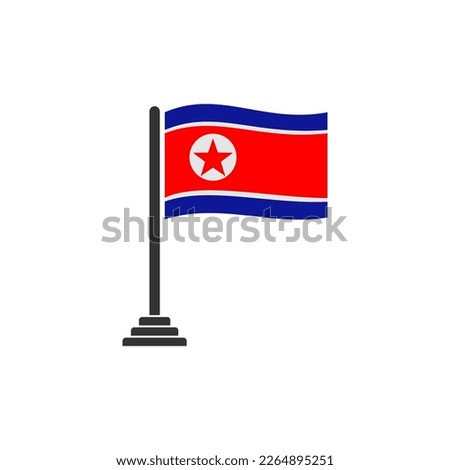 North Korea flags icon set, North Korea independence day icon set sign vector symbol