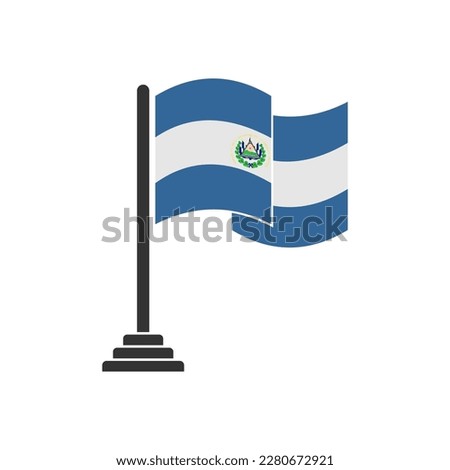 El Salvador flags icon set, El Salvador independence day icon set vector sign symbol