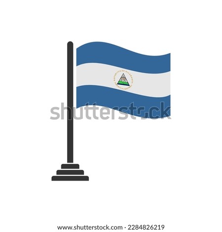 Nicaragua flags icon set, Nicaragua independence day icon set vector sign symbol