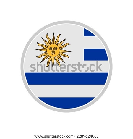 Uruguay flags icon set, Uruguay independence day icon set vector sign symbol