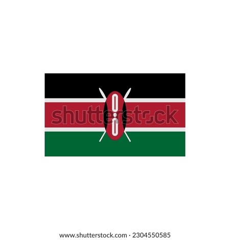 Kenya flags icon set, Kenya independence day icon set vector sign symbol