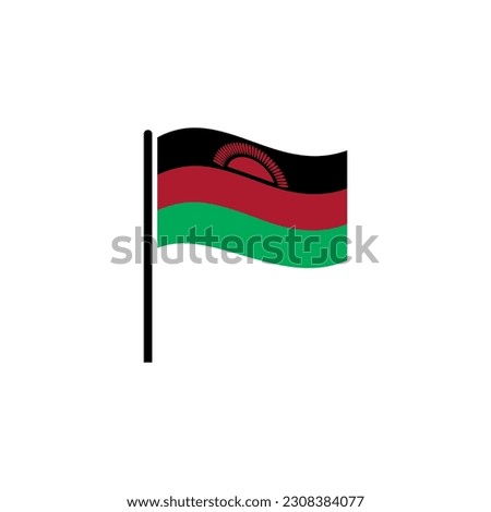 Malawi flags icon set, Malawi independence day icon set vector sign symbol