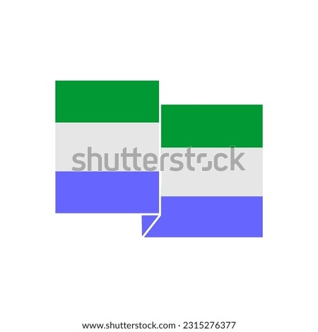Sierra leone flags icon set, Sierra leone independence day icon set vector sign symbol