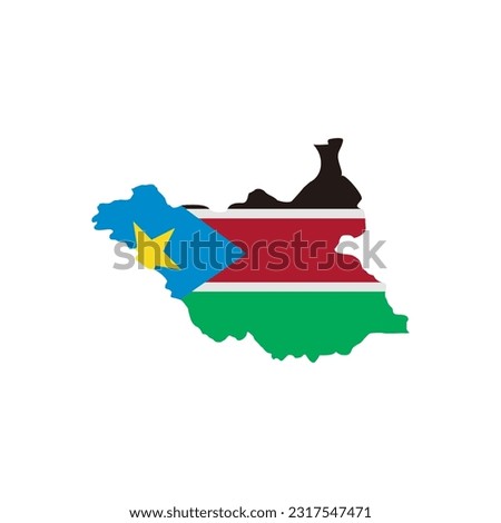 South sudan flags icon set, South sudan independence day icon set vector sign symbol