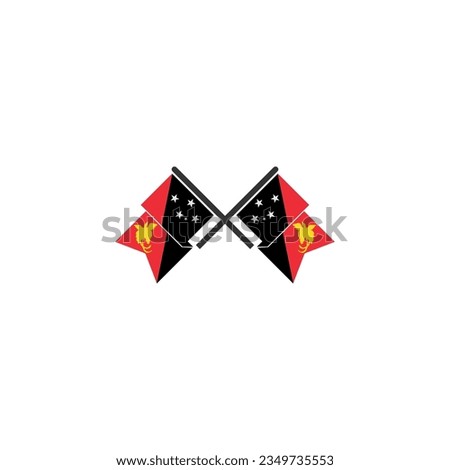 New Guinea flag icon set, New Guinea independence day icon set vector sign symbol