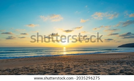 Similar – Image, Stock Photo Evening sky over the lake