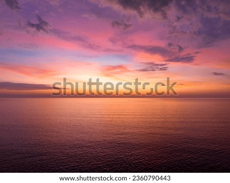 Similar – Image, Stock Photo Amazing Sunrise Sunset Over Misty Landscape. Scenic View Of Foggy Morning Sky With Rising Sun Above Misty Forest And River. Early Summer Nature Of Eastern Europe