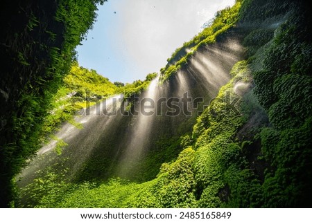 Similar – Image, Stock Photo Amazing waterfall in mountainous terrain in winter