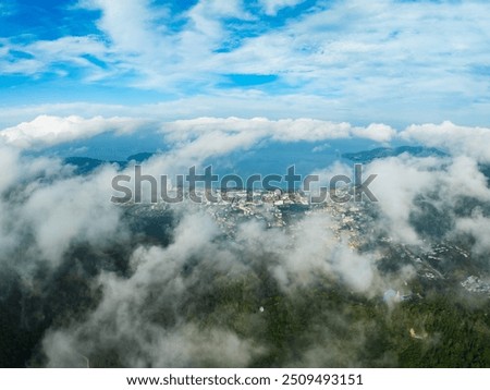 Similar – Foto Bild Nebelwelle wandern Natur