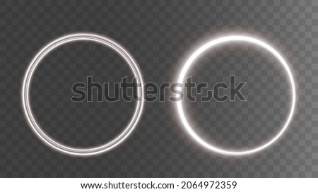 Light white Twirl. Curve light effect of white line. Luminous white circle. PNG Light white pedistal, podium, platform, table. Vector PNG.
