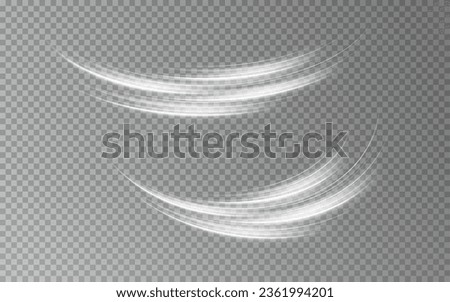 Speed ​​line light effect.
Abstract fast moving lines png of light.
Line with the effect of the movement of a cold wind, a storm, a threat.
Vector set of breezes for design with air conditioners.