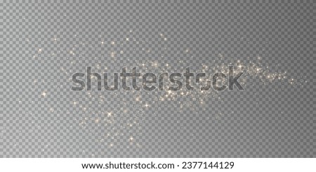 Christmas background. Powder dust light PNG. Magic shining gold comet. Fine, shiny dust bokeh particles fall off slightly. Fantastic shimmer effect. Vector illustrator.