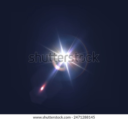 Flash, realistic highlights, glowing effects, camera light, sunlight reflection, stars, isolated highlights, sparkling highlights. Isolated on transparent background, png. Celestial, space elements

