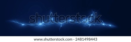 Light blue isolated vector lightning png. Realistic natural neon lightning effectThunderstorm. Strength Energy charge Thunder. Blitz Lightning Thunder Light Sparks Storm Flash	
