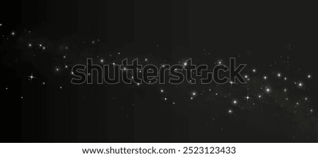 Background of abstract lights and glints of light, dust elements. Sprinkle of space dust.