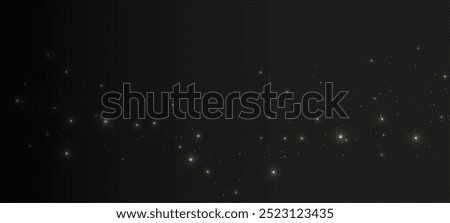 Background of abstract lights and glints of light, dust elements. Sprinkle of space dust.