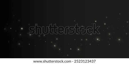 Background of abstract lights and glints of light, dust elements. Sprinkle of space dust.