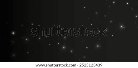 Background of abstract lights and glints of light, dust elements. Sprinkle of space dust.