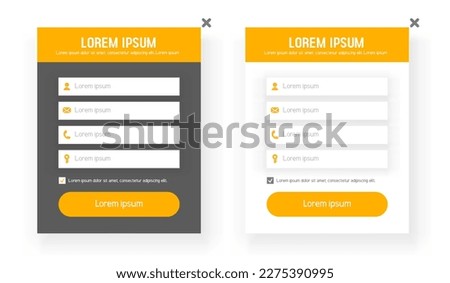 Feedback form. Form template for the user interface of websites, applications, landing pages, etc. Vector illustration isolated on white background.