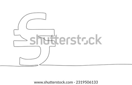 Abstract hryvnia symbol Ukrainian money in continuous line art drawing style. Minimalist black linear sketch isolated on white background. Vector illustration