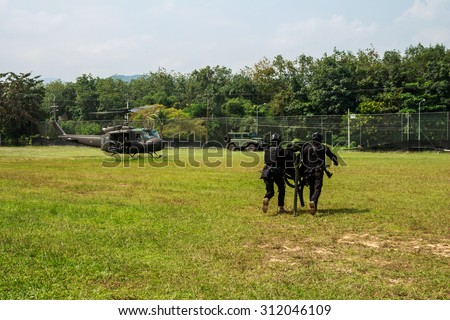 Military training to increase the capacity of personnel in Thailand.