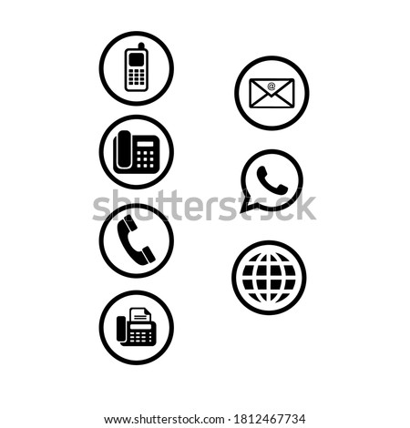  vector signs phone ,whatsapp ,google, fax and etc 