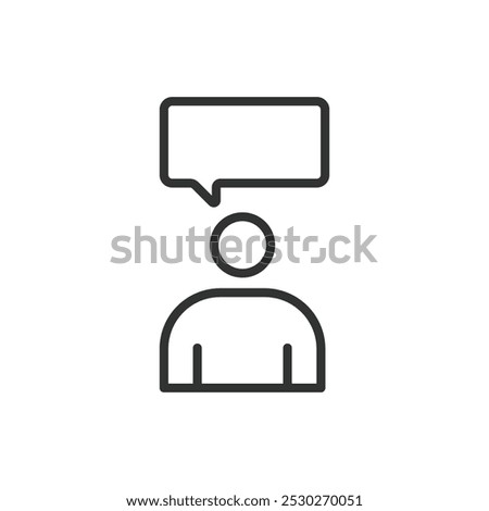 Answer icons, in line design. Answer icons, response, communication, chat, feedback, dialogue, messaging on white background vector. Answer icons editable stroke icon