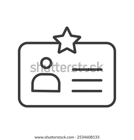 Special pass, in line design. Special, pass, access, VIP, exclusive, privilege, ticket on white background vector. Special pass editable stroke icon