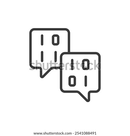 Programming languages, icon in line design. Programming, languages, coding, software, development, script, syntax on white background vector. Programming languages editable stroke icon