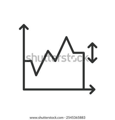 Trend prediction, icon in line design. Trend, prediction, forecast, analysis, future, projection, estimation on white background vector. Trend prediction editable stroke icon