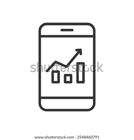 Statistic for users, icon in line design. Statistic, users, analysis, data, metrics, performance, insights on white background vector. Statistic for users editable stroke icon